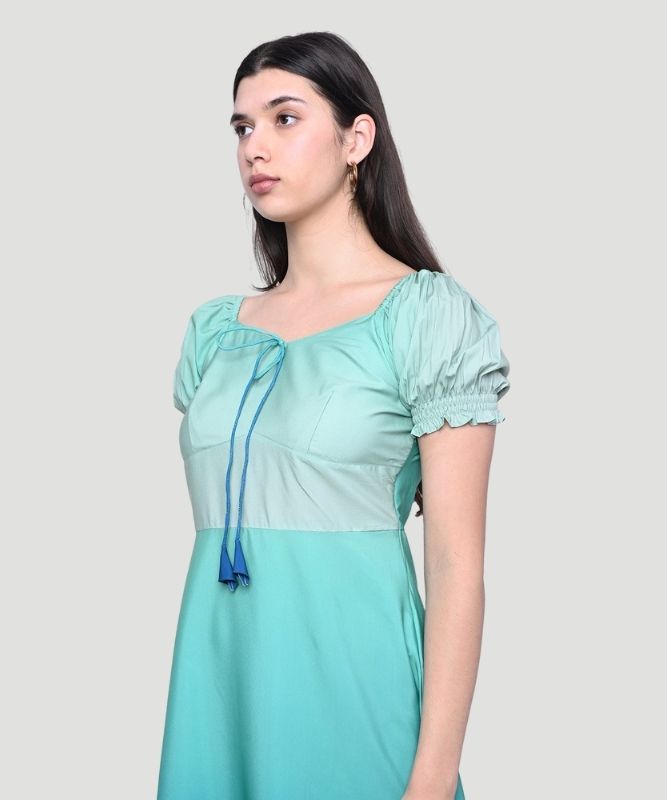 Women's Multicolor Ombre Fit & Flare Midi Dress