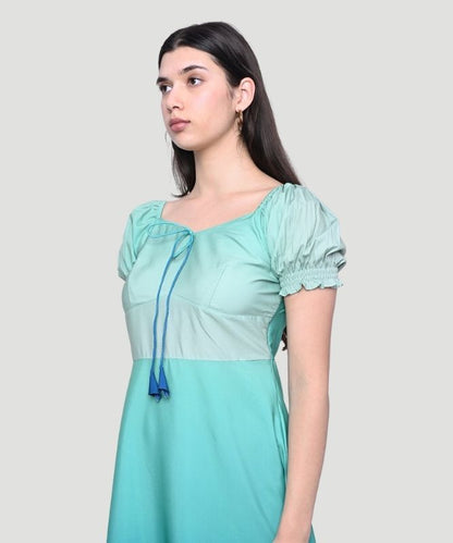 Women's Multicolor Ombre Fit & Flare Midi Dress
