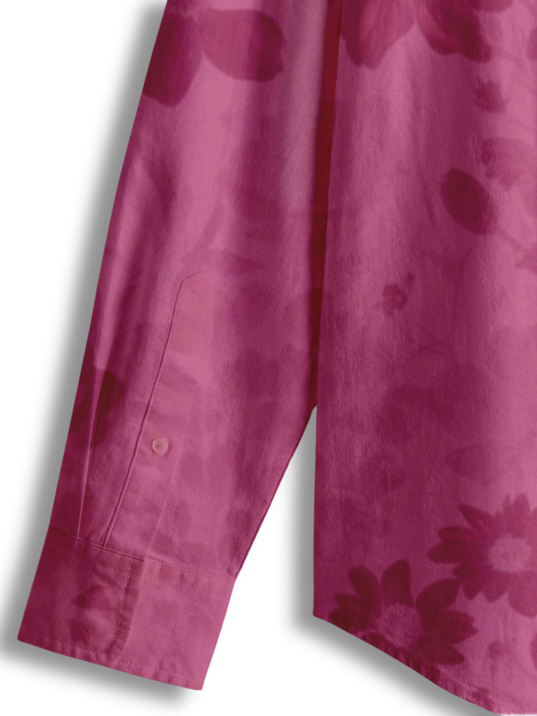 AI Imagined Maroon Peace Blossom Men's Collar Shirt