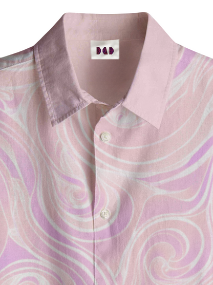 AI Imagined Wave Desire Men's Collar Shirt: Spread the Peace within YOU!