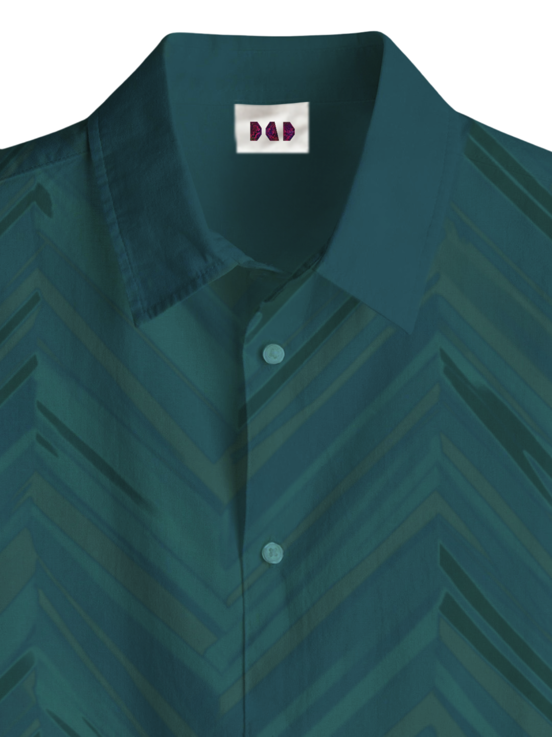AI Imagined Deep Green Classic Men's Collar Shirt
