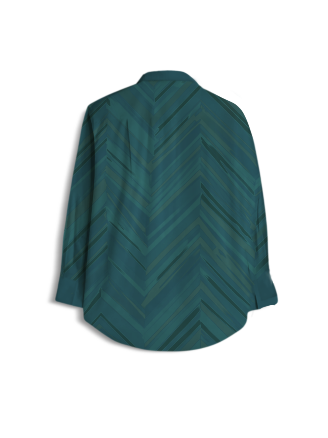 AI Imagined Deep Green Classic Men's Collar Shirt