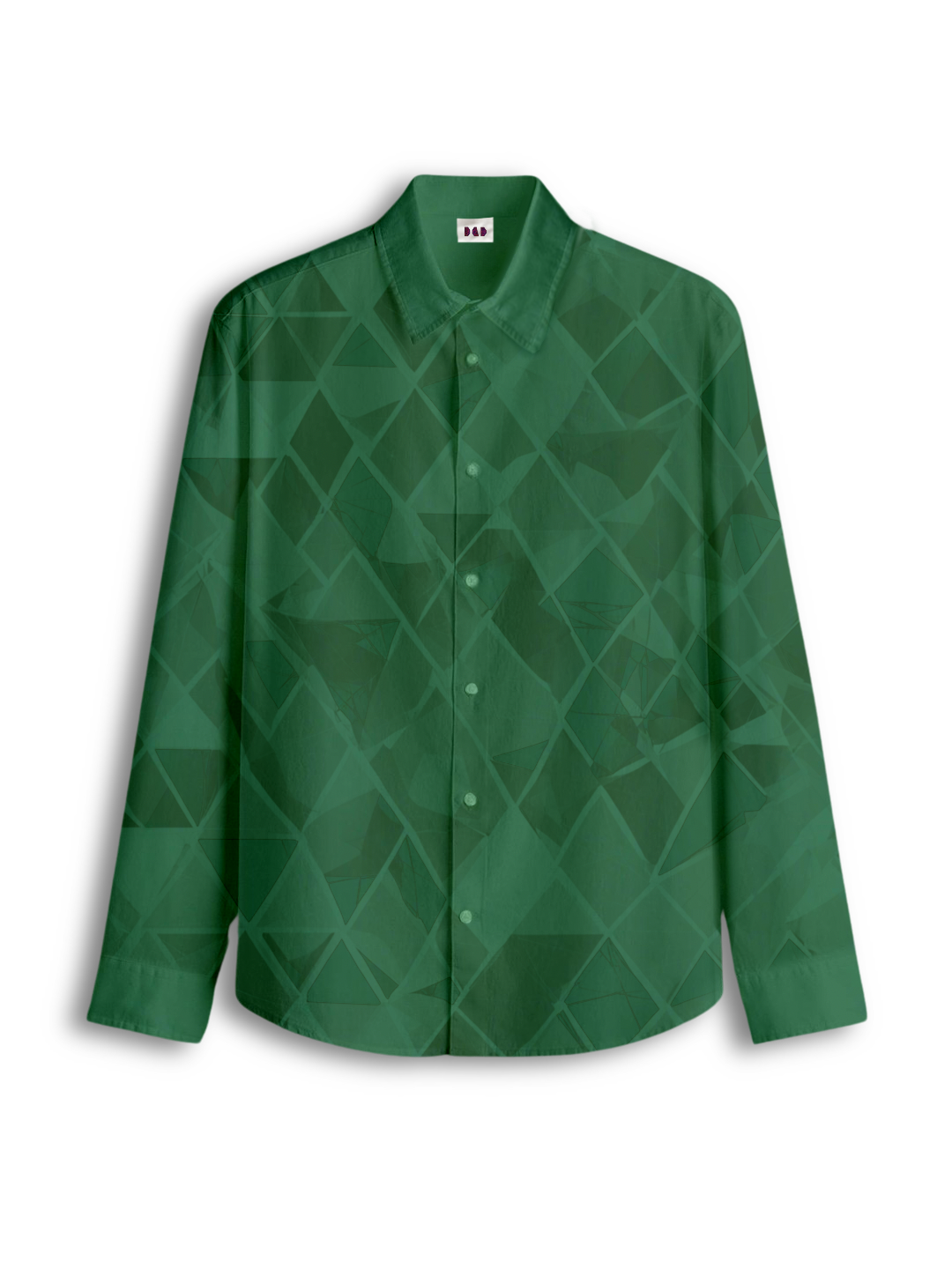 AI Imagined Green Maze Classic Men's Collar Shirt