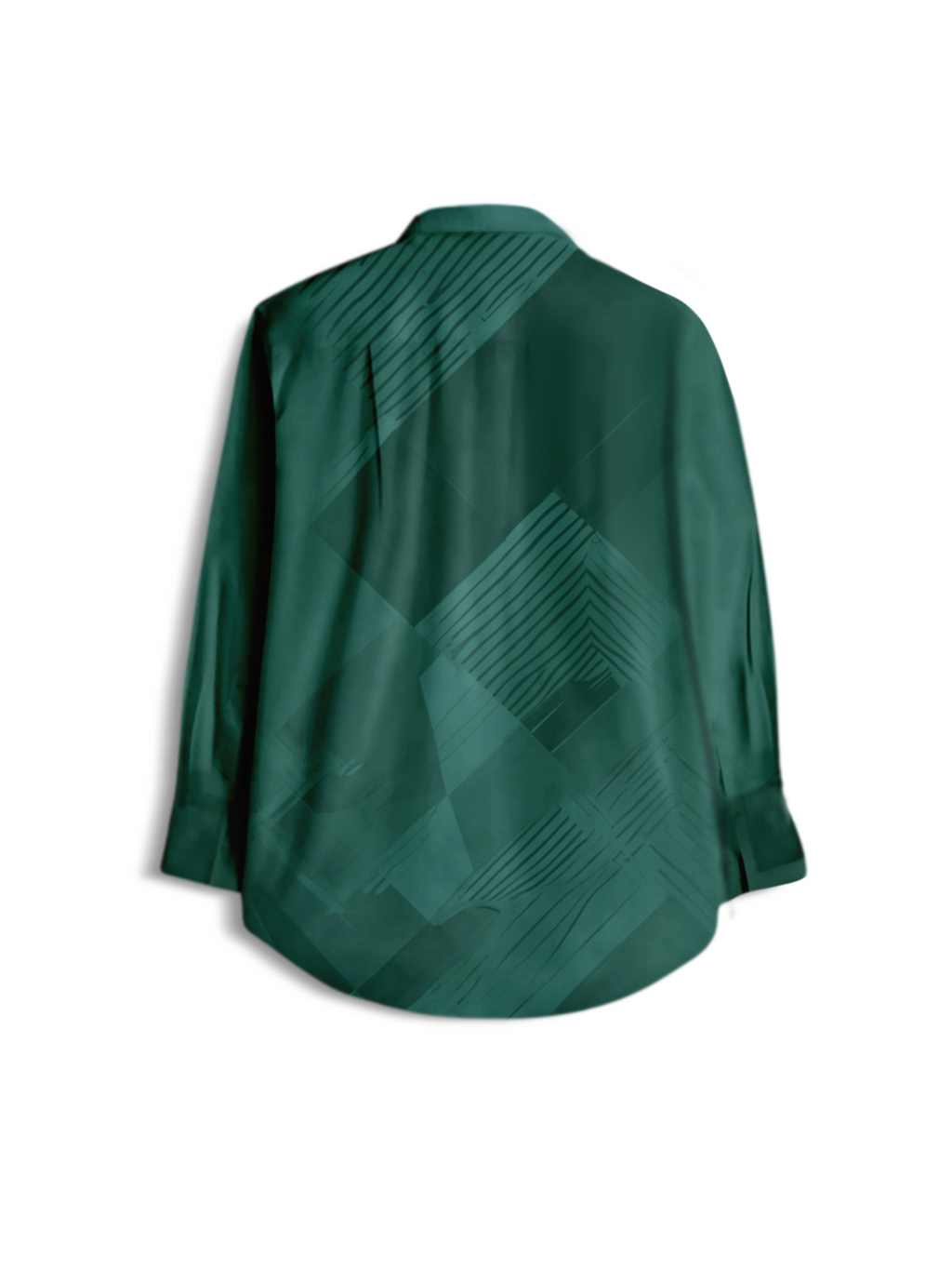 AI Imagined Green Metal Men's Collar Shirt