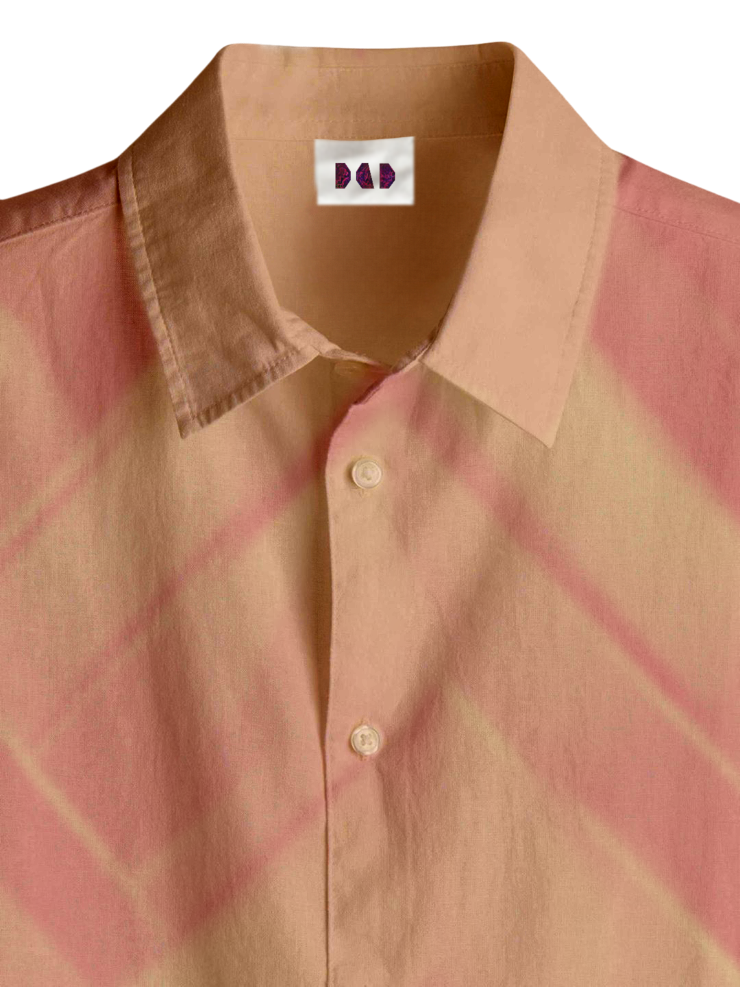 AI Imagined Peach Sanguine Vibe Men's Collar Shirt