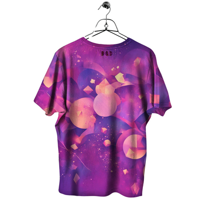 AI Imagined Oversize Purple Punk Graphic T-Shirt