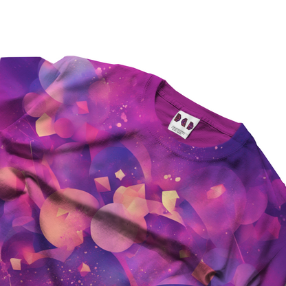 AI Imagined Oversize Purple Punk Graphic T-Shirt