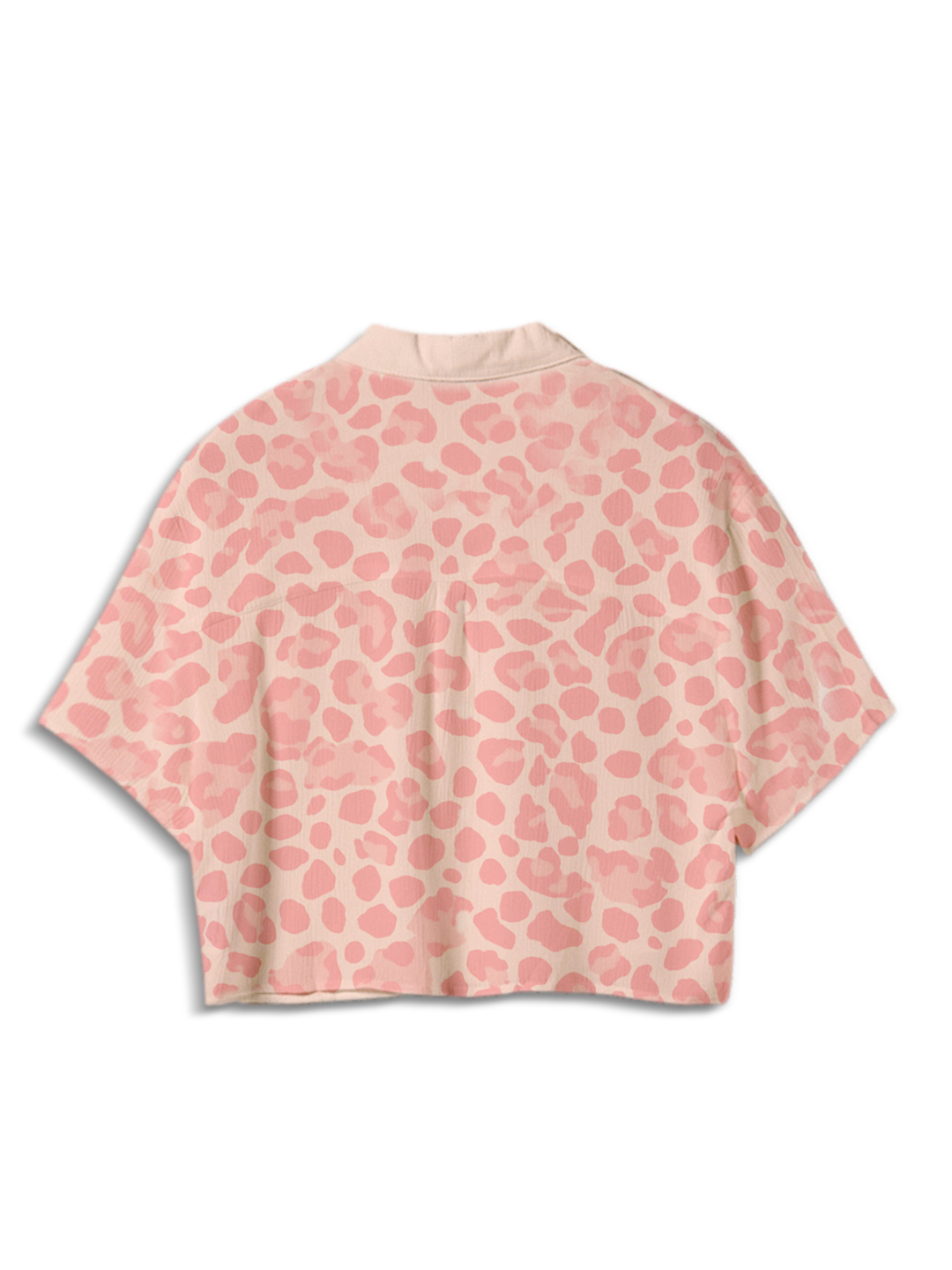 AI Imagined Peach Leopard Women's Crop Top