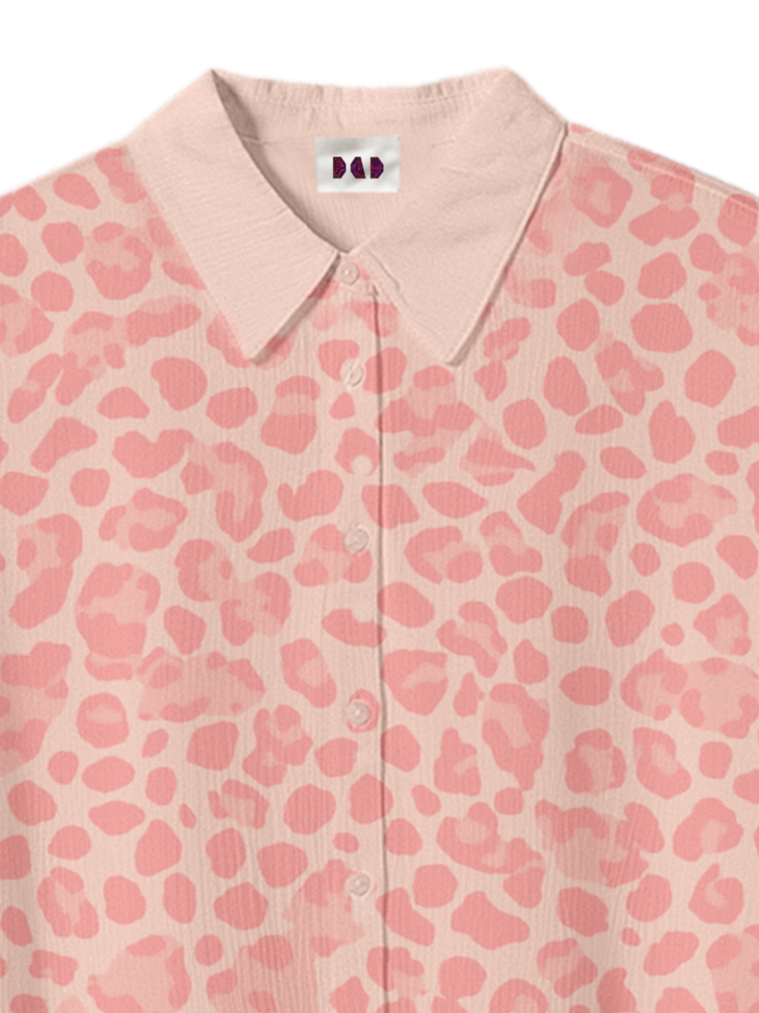 AI Imagined Peach Leopard Women's Crop Top