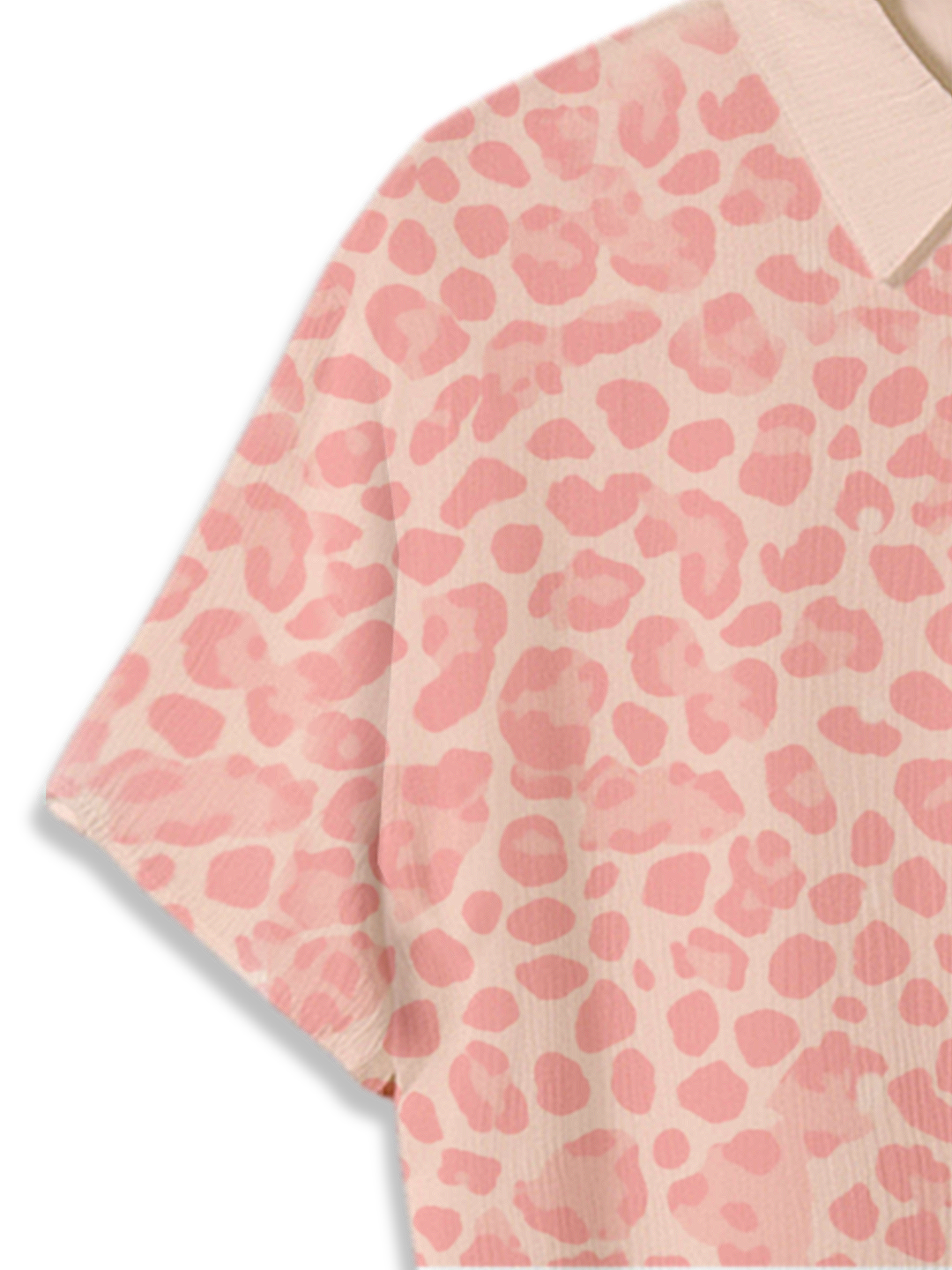 AI Imagined Peach Leopard Women's Crop Top