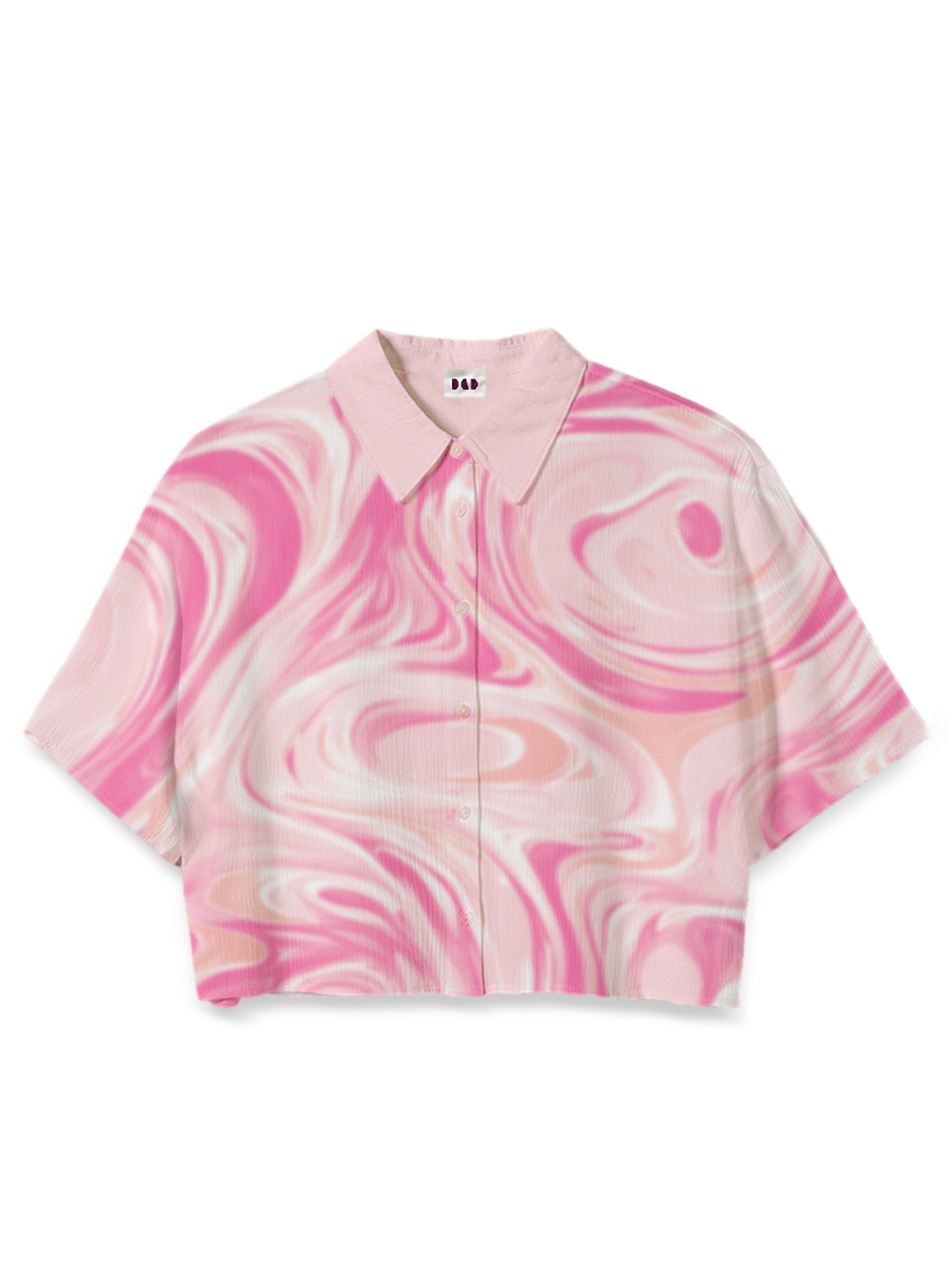 AI Imagined Pink Whirlpool Women's Crop Top