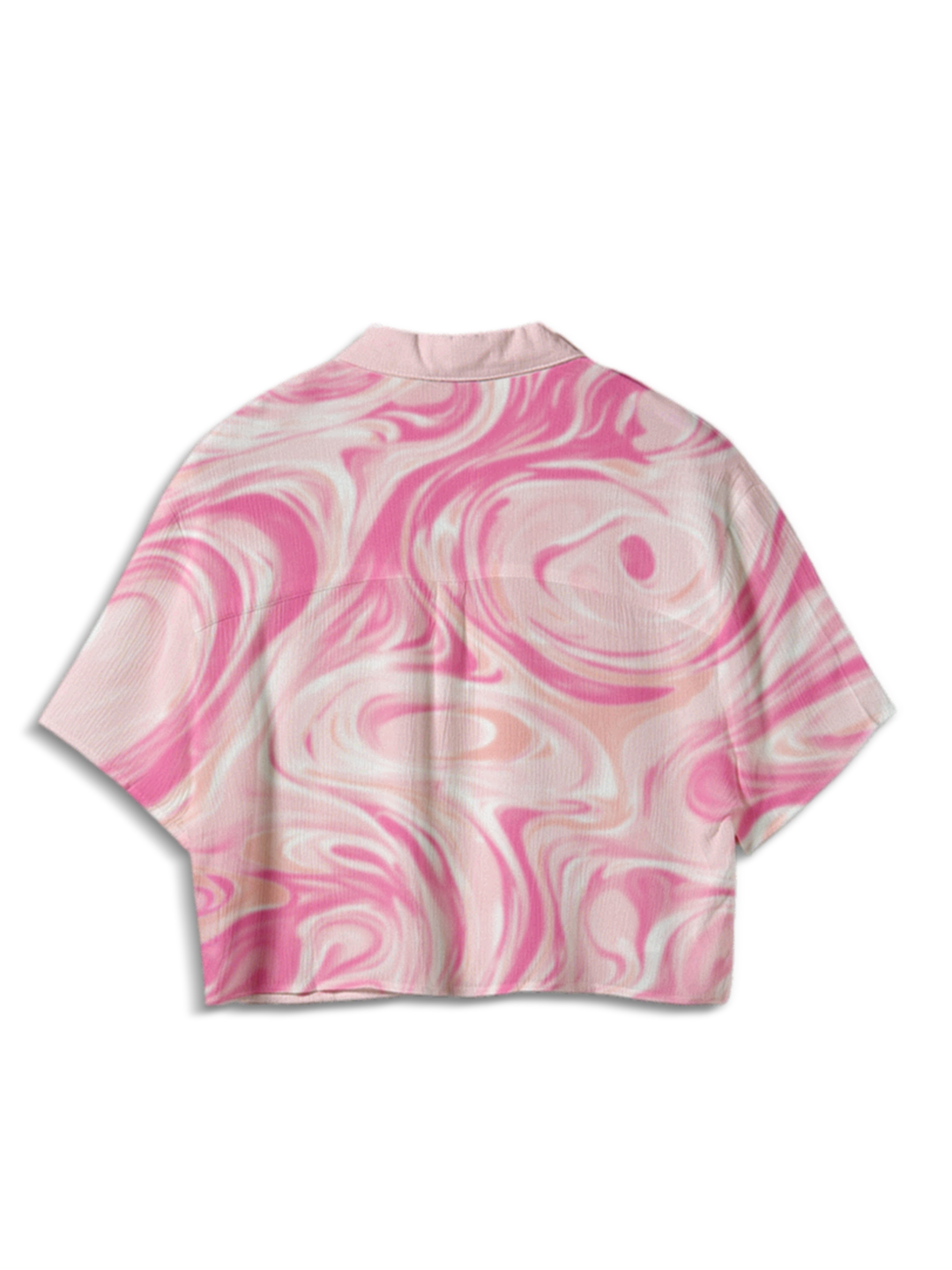 AI Imagined Pink Whirlpool Women's Crop Top