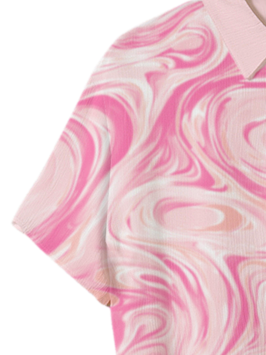 AI Imagined Pink Whirlpool Women's Crop Top