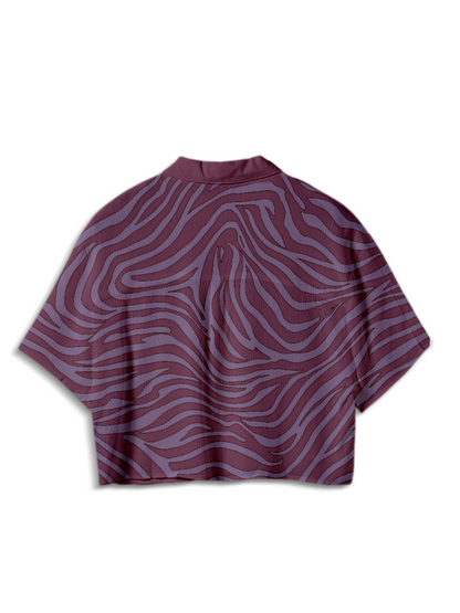 AI Imagined Deep Purple Hypnosis Women's Crop Top
