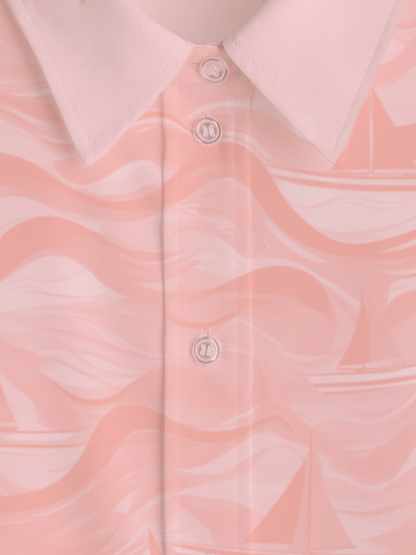 AI Imagined Baby Pink Flow Women's Collar Shirt