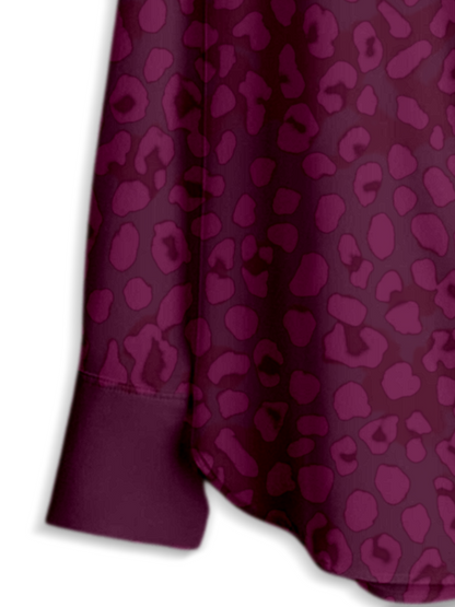 AI Imagined Burgundy Bitch Women's Collar Shirt