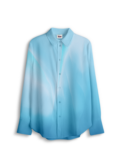 AI Imagined Sea Serenity Women's Collar Shirt