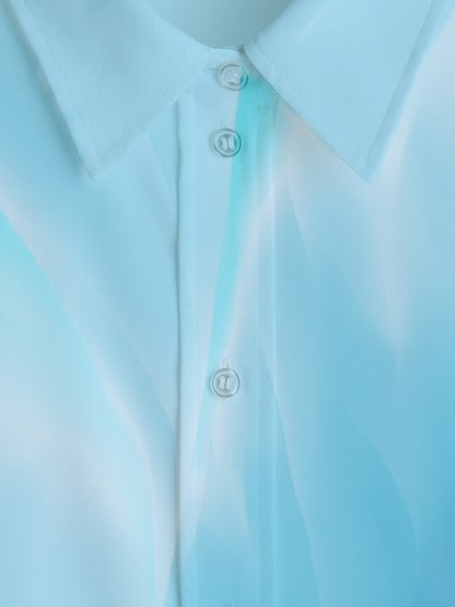 AI Imagined Sea Serenity Women's Collar Shirt