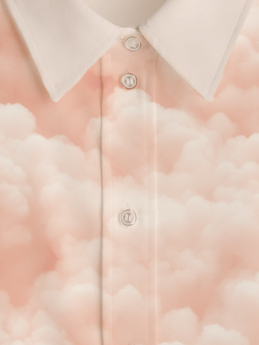 AI Imagined Orange Cloud Fade Women's Collar Shirt
