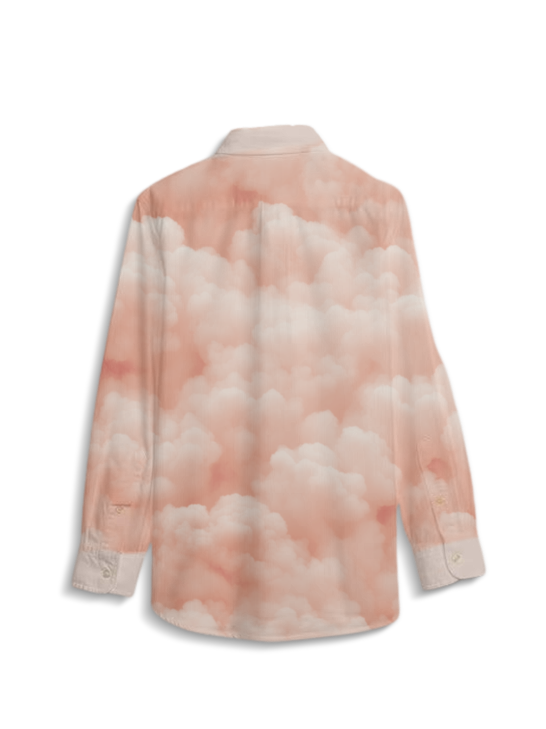 AI Imagined Orange Cloud Fade Women's Collar Shirt