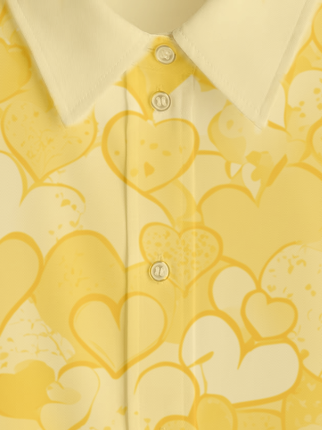 AI Imagined "My heart is yellow" Women's Collar Shirt