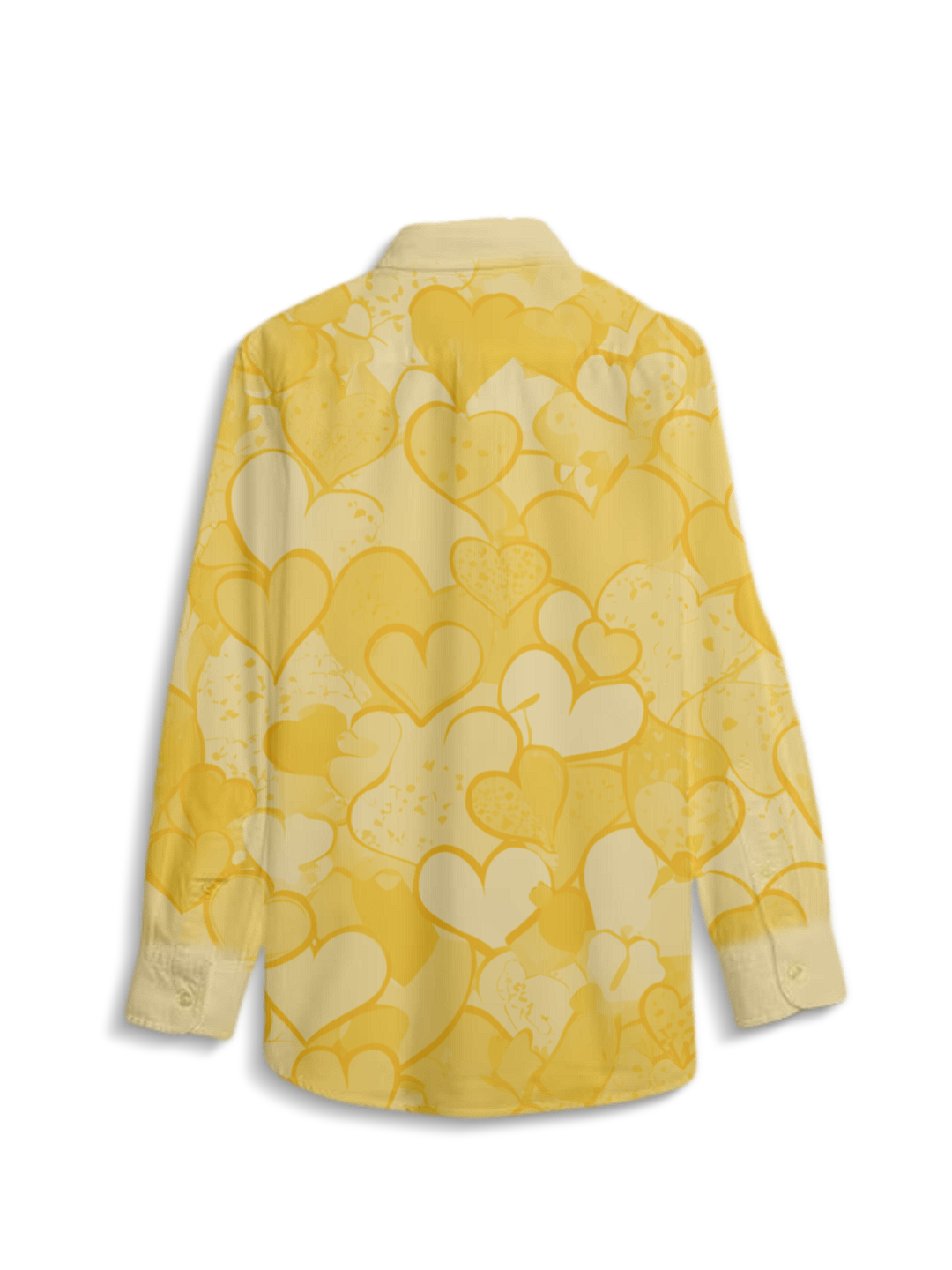 AI Imagined "My heart is yellow" Women's Collar Shirt