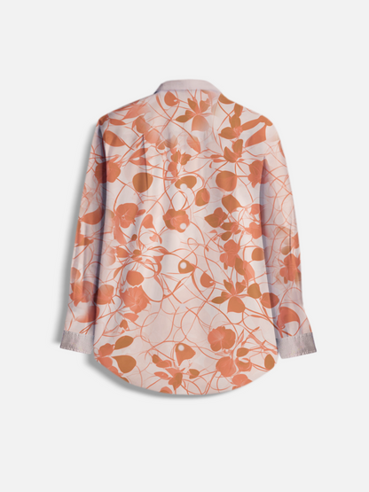 AI Imagined Brick Fall Red Men's Collar Shirt