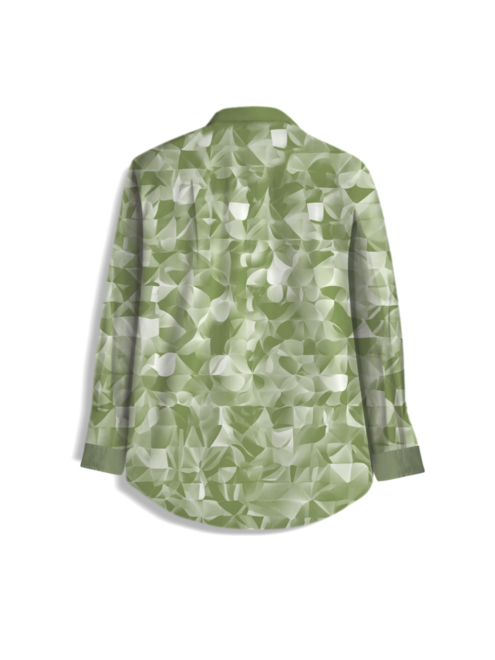 AI Imagined Swamp Green Men's Collar Shirt